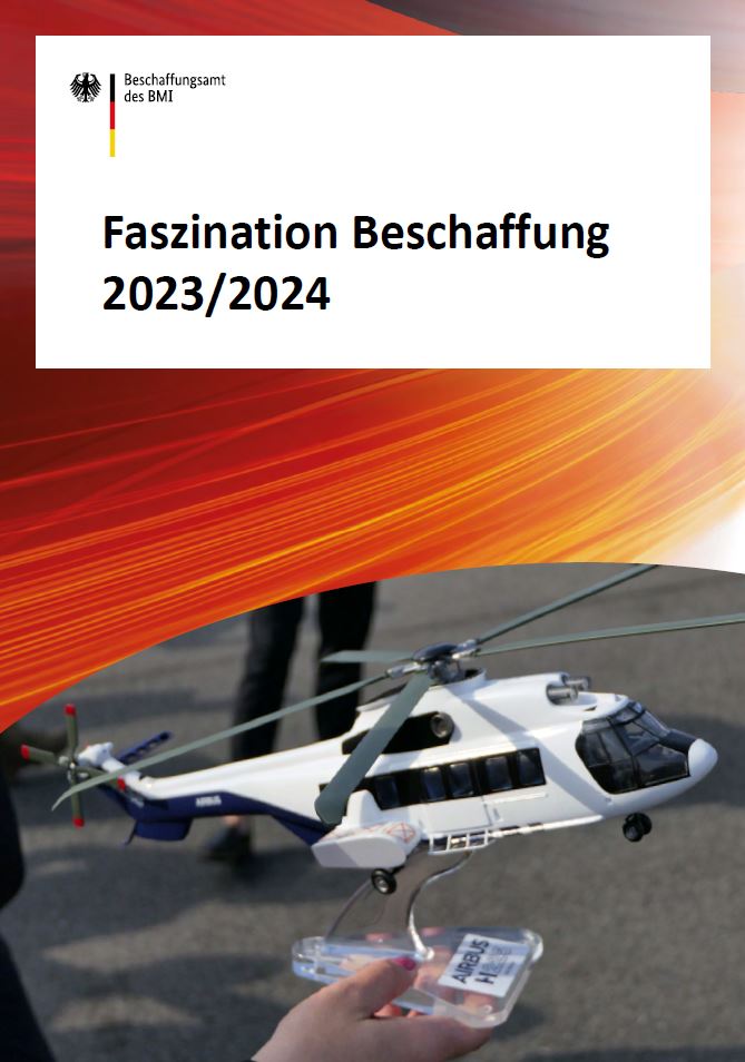 Bild: Cover der Broschüre Faszination Beschaffung 2023/2024 (Quelle: BeschA) Bild: Cover der Broschüre Faszination Beschaffung 2023/2024